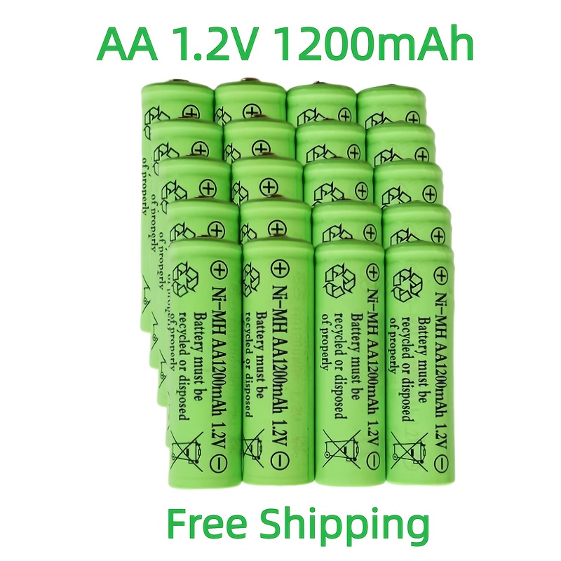 8/12/16/20buc, baterii solare aa 1200mah de mare capacitate 1.2v ni-mh reîncărcabile pentru lumini solare exterioare, șiruri de lumini cu baterii, telecomenzi tv, mouse-uri wireless, radio, lanternă, durată lungă, reîncărcare până la 1200 de ori, preîncărcate