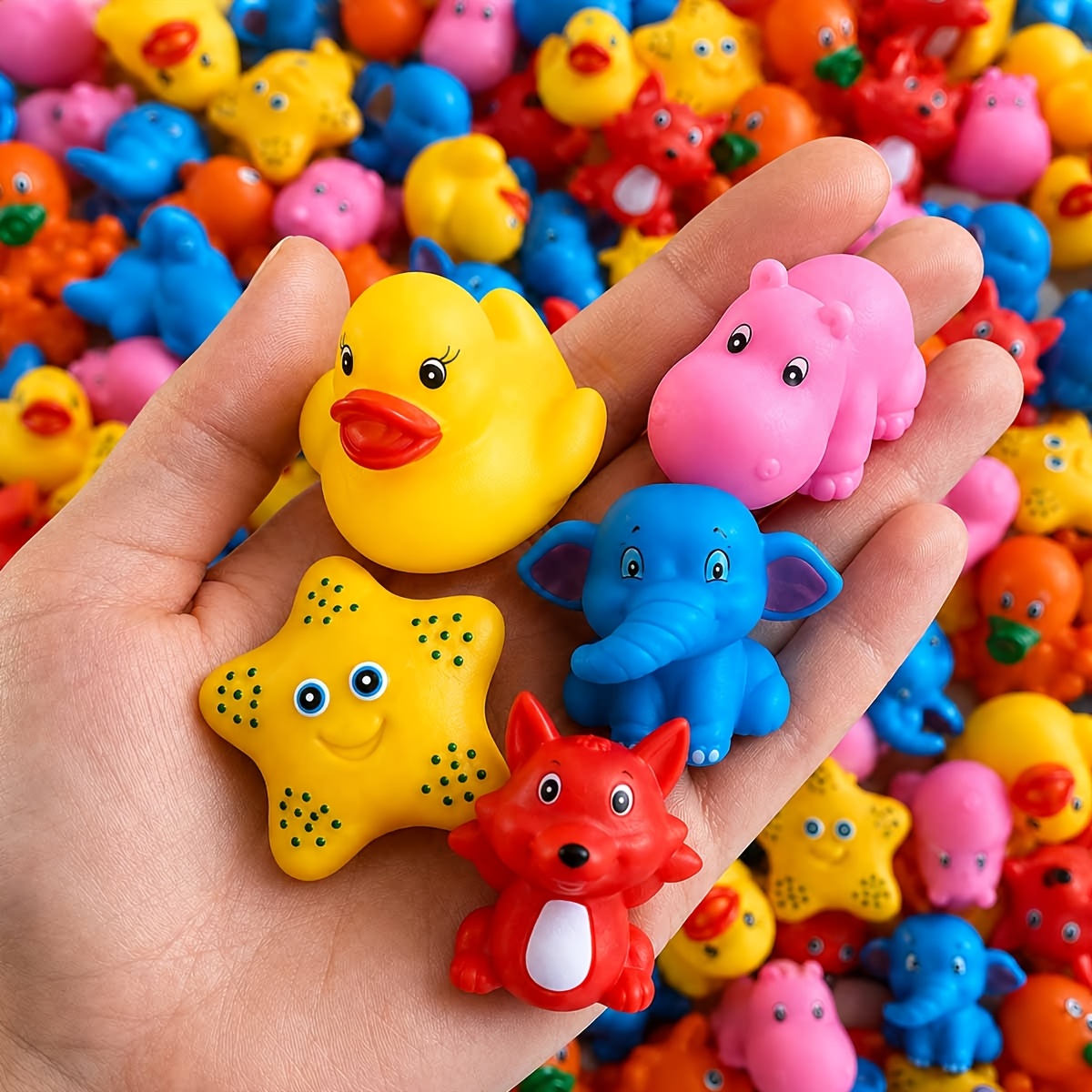 Bath Toys, Floating Rubber Toy Sets for Water Play