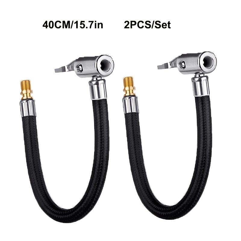 TEMU 2pcs 40cm Inflatable Hose, Car Portable Air Compressor Extension Hose, Tire Inflator Air Hose
