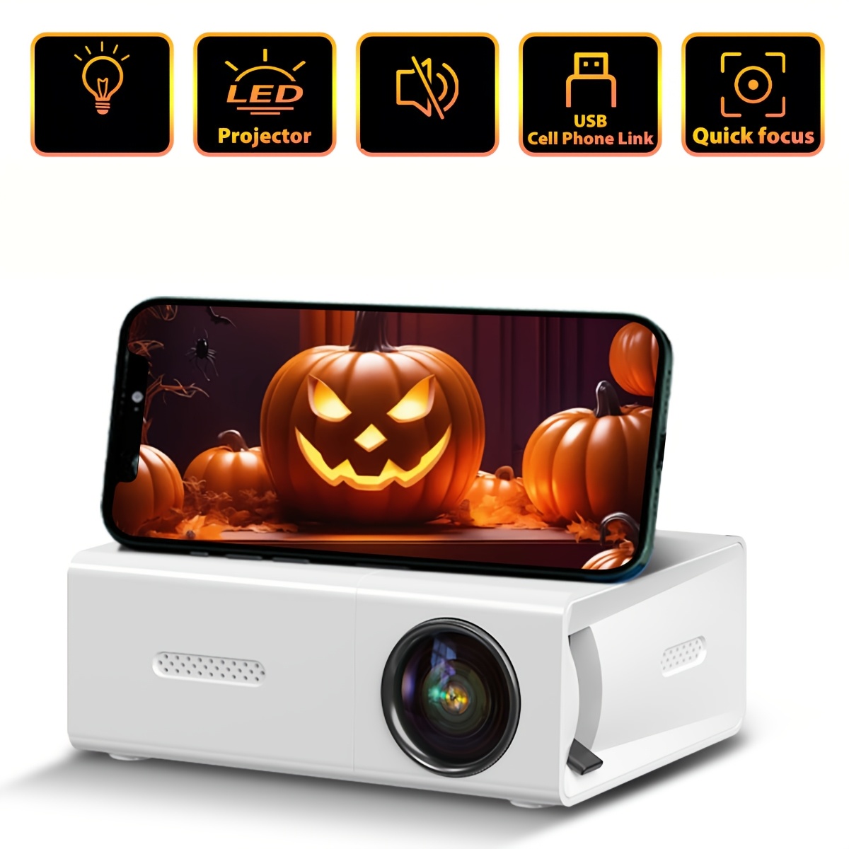 Portable Smart Mini LED Galaxy Ocean Projector, Wired USB