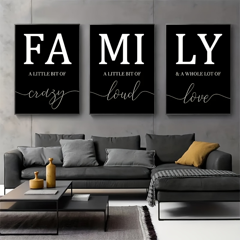 

3pcs, Family Quote Wall Poster, Wall Canvas, Canvas Painting, Home Decoration 15.7 * 23.6in/ 40cm * 60cm