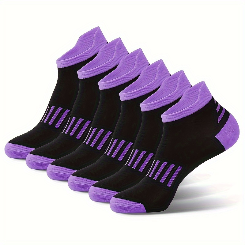 E-shop 6 Paar stylische, bequeme, atmungsaktive und farbenfrohe gestreifte Sportschuhe, geeignet für tägliche Ausflüge, Freizeitkleidung,