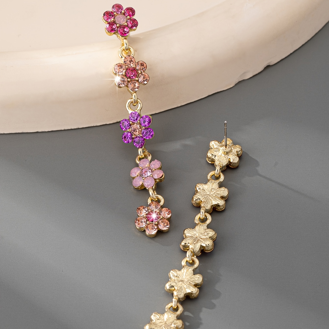 Light Luxury Rhinestone Trendy Women's Earrings, Elegant Style