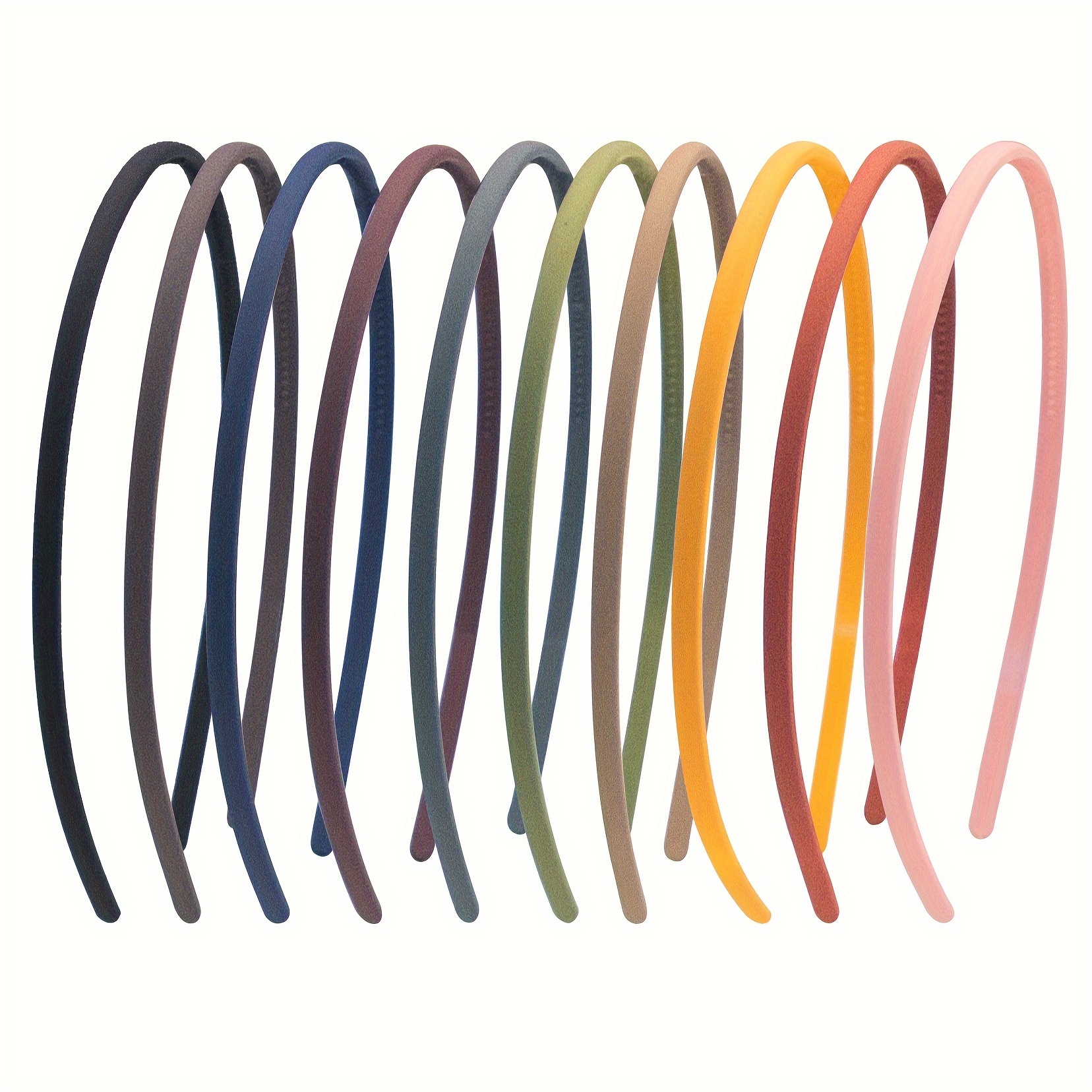 

10pcs Teethed Head Hoop Matte Solid Color Headband Elegant Wash Face Spa Make Up Hair Band Hair Accessories For Women