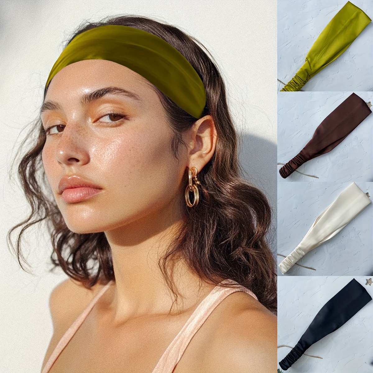 8er Set Damen-Stirnbänder – Weich, Dehnbar, Vintage-Look – Für Sport & Alltag