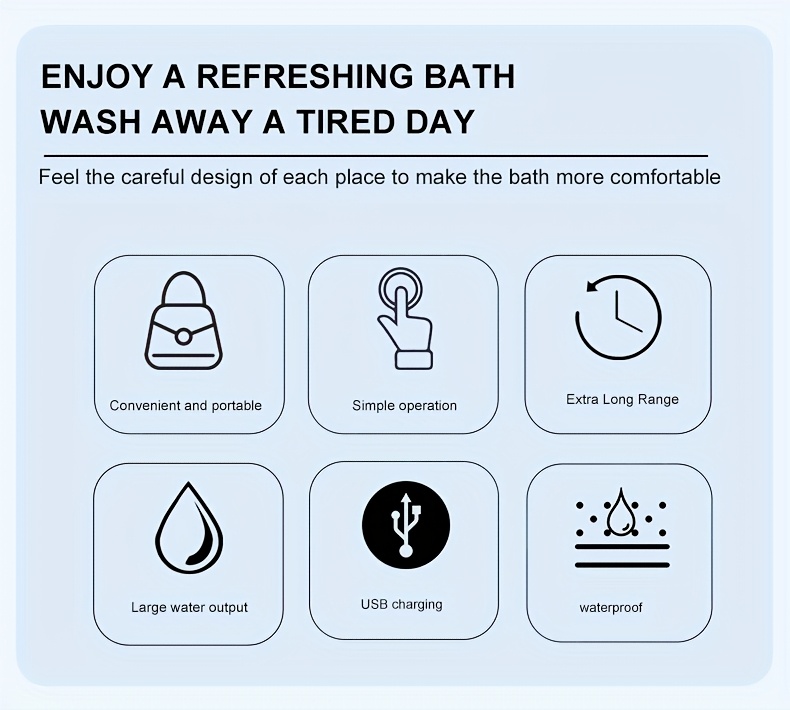 1 set portable shower camping travel shower rv garden handheld camping pump high quality ipx7 Product details 1