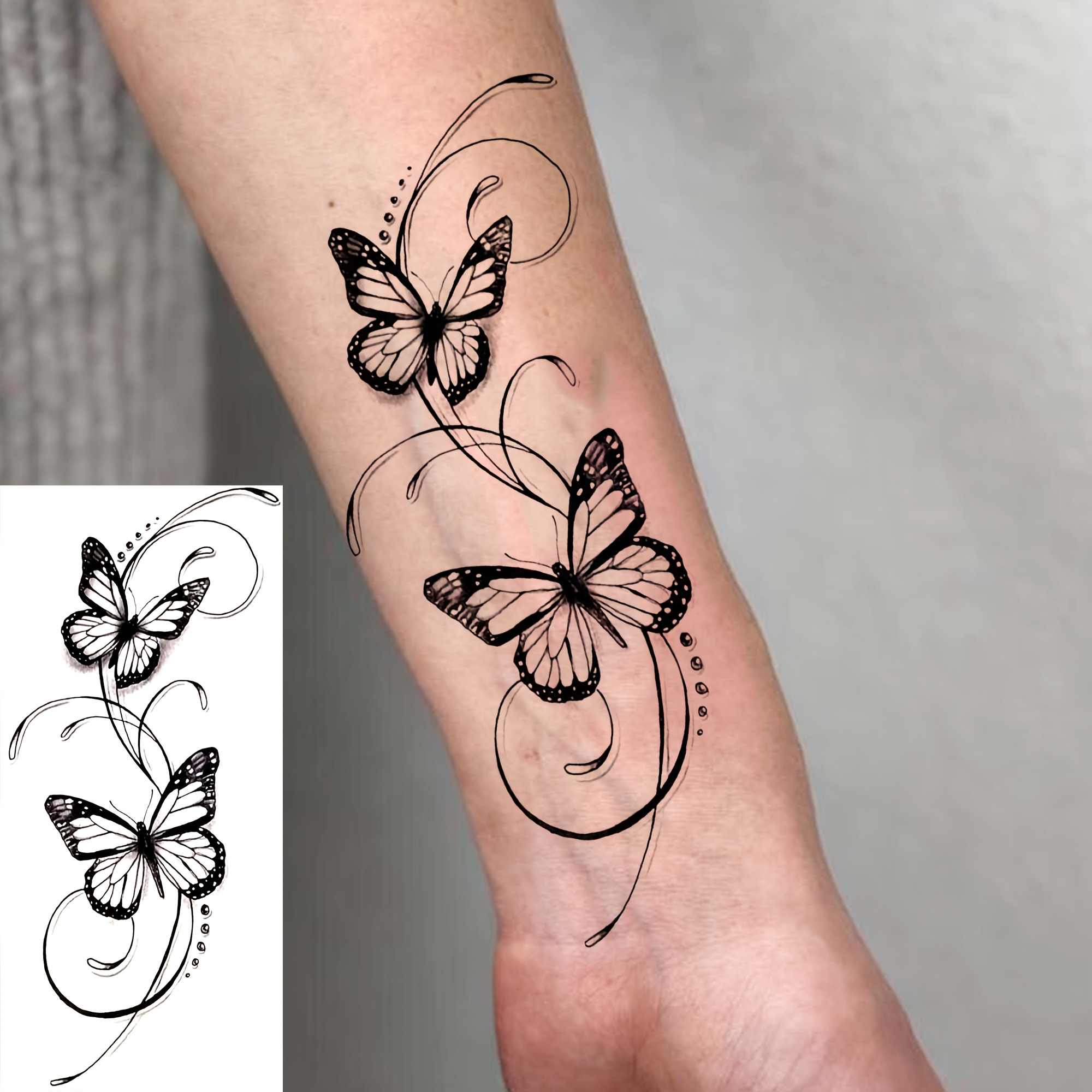 A Temporary Tattoo For Men And Women, Suitable For Fingers, Ankles, Waist, Legs, Thighs, Forearms, And Calves. This Waterproof And Long-lasting Fake Tattoo Sticker Looks Realistic