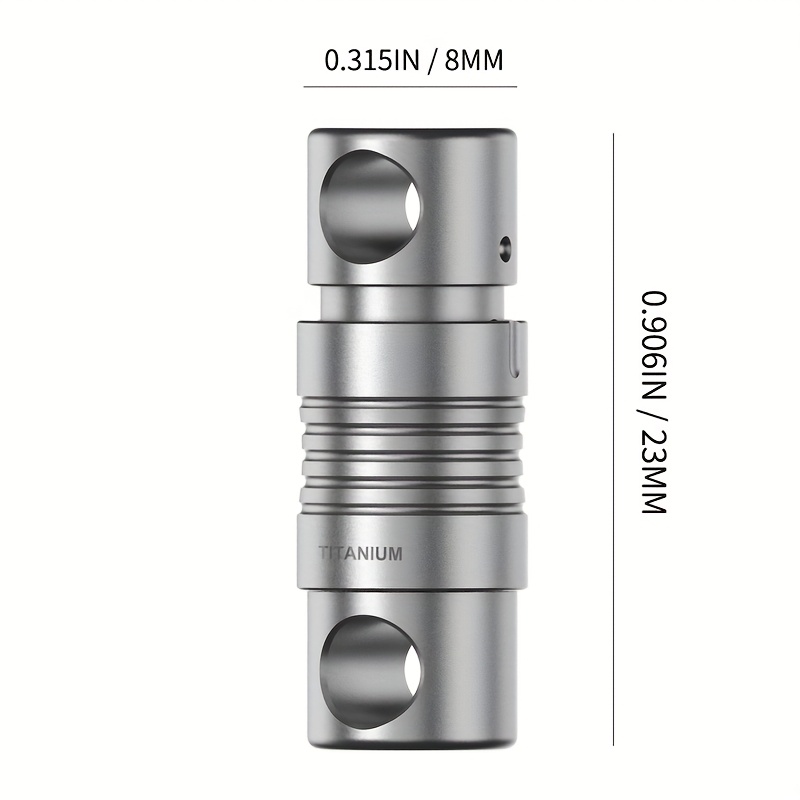 1pc Multifunctional Titanium Alloy Edc Tool Keychain, Men's Rotating , Portable Belt Keychain, Titanium Alloy Key Ring Men's Keychain Rotatable Connector , Keychain Pendant