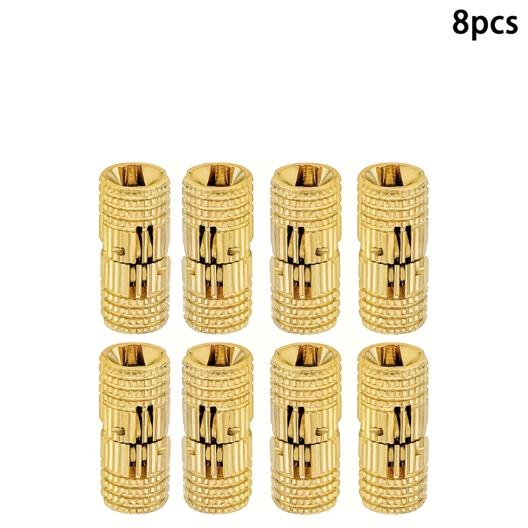 Concealed Hinge - Set Of 8 1cm/0.39inch Concealed Brass Barrel Hinge, 180 Degree Opening Angle Hinge For Box Handmade