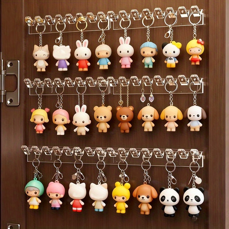 Wall-Mounted Transparent Acrylic Jewelry Hooks, 3/6pcs Set