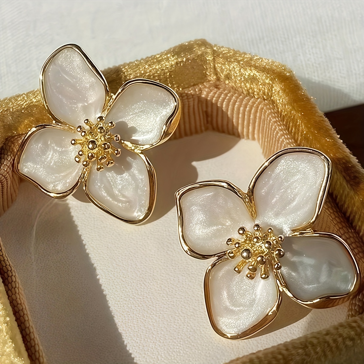 Elegant Resin Flower Earrings