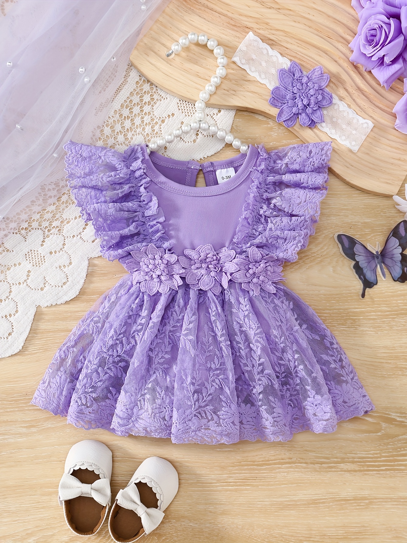 baby girl purple dress sold on Temu United States