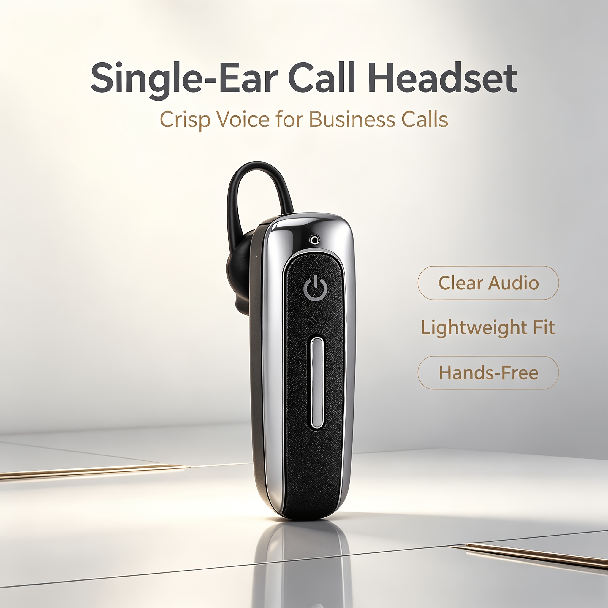 TEMU Wireless Single Ear Headphones Compatible For Ear With Microphone, - & Fast Suitable For Office, Truck Driving, Sports, Running, Phone Calls,