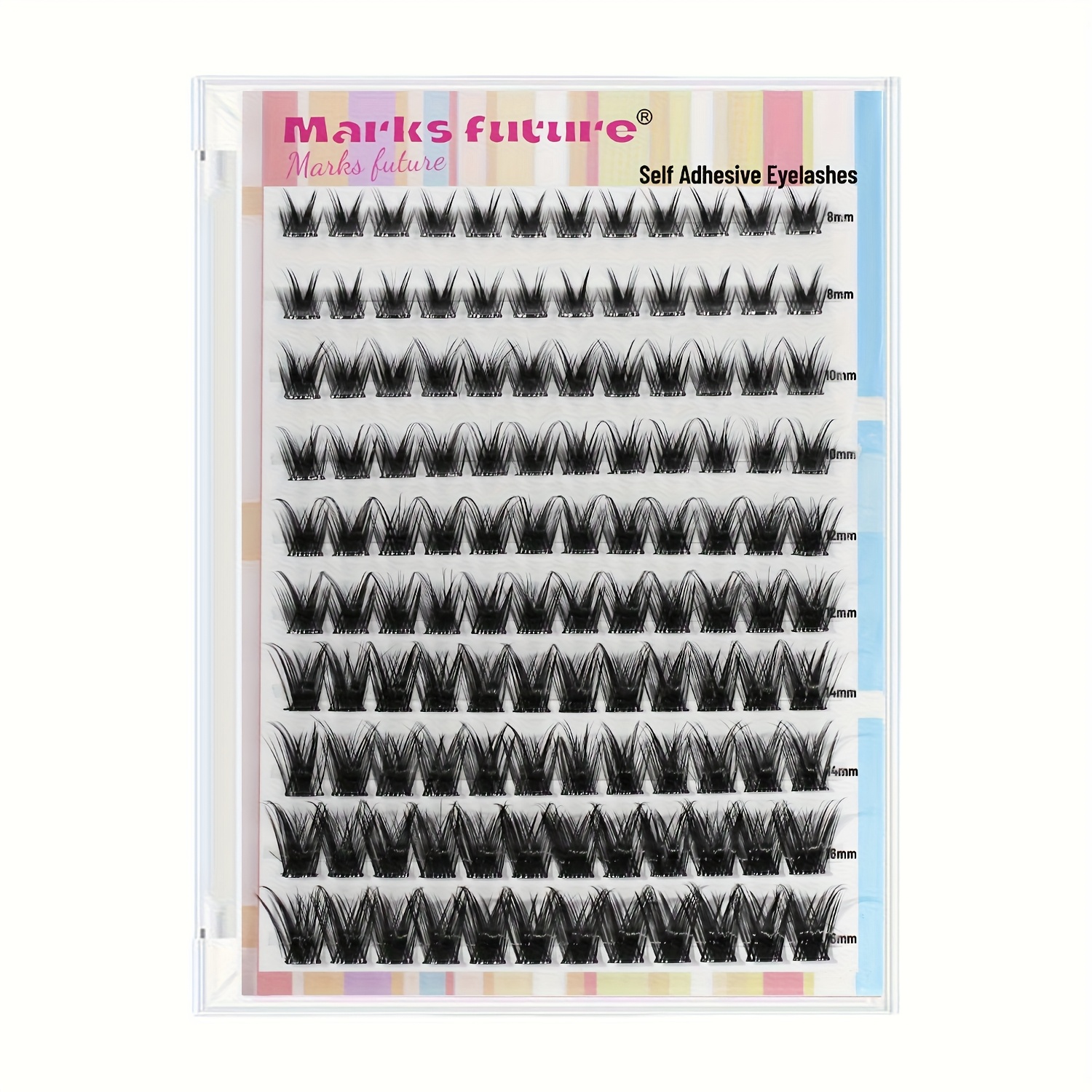 Self-adhesive Eyelashes 120pcs Individual Lashes Lash Clusters Wispy Natural Thick Eyelashes Fluffy Lashes Home 8-16mix Ultra-thin Lightweight Reusable Suitable For Beginners