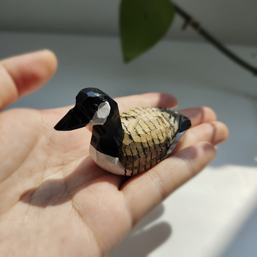 Handmade Wooden Ornaments, Handicraft Animal Sculptures, Home Decoration, Valentine's Day Gifts, Anniversary Gifts, Christmas Gifts, Exquisite Wood Carving Wild Duck Crafts