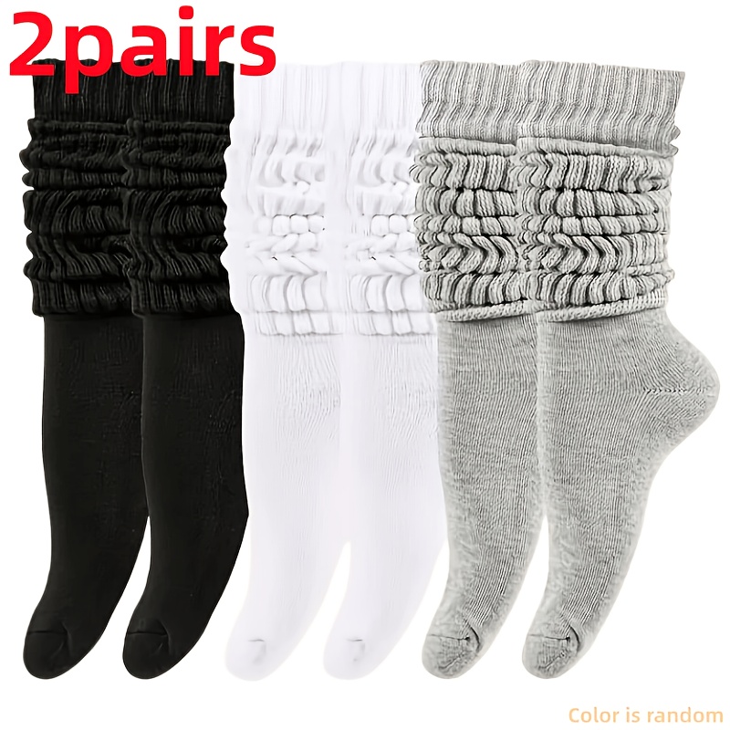 TEMU [autumn/winter] Women's Comfortable, Warm, Versatile Trendy Knee-high Socks - Random Color