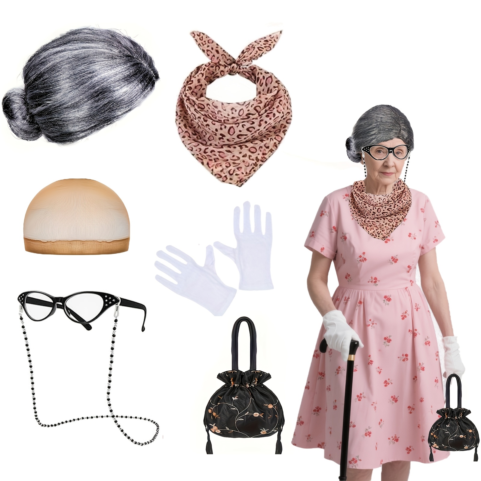 chinese dress ladies Mother Womens Creepy Old Lady Costume – Costume Zoo main image 1