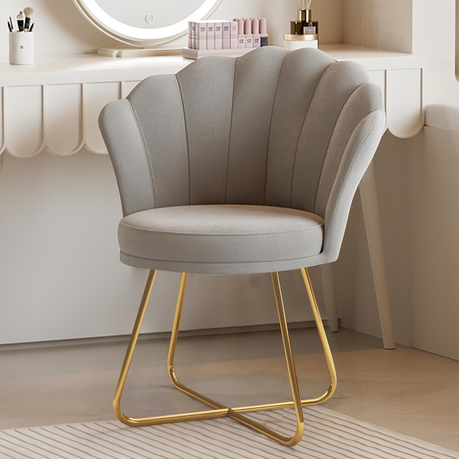 Upholstered Dining Room Chair with Backrest and Armrests