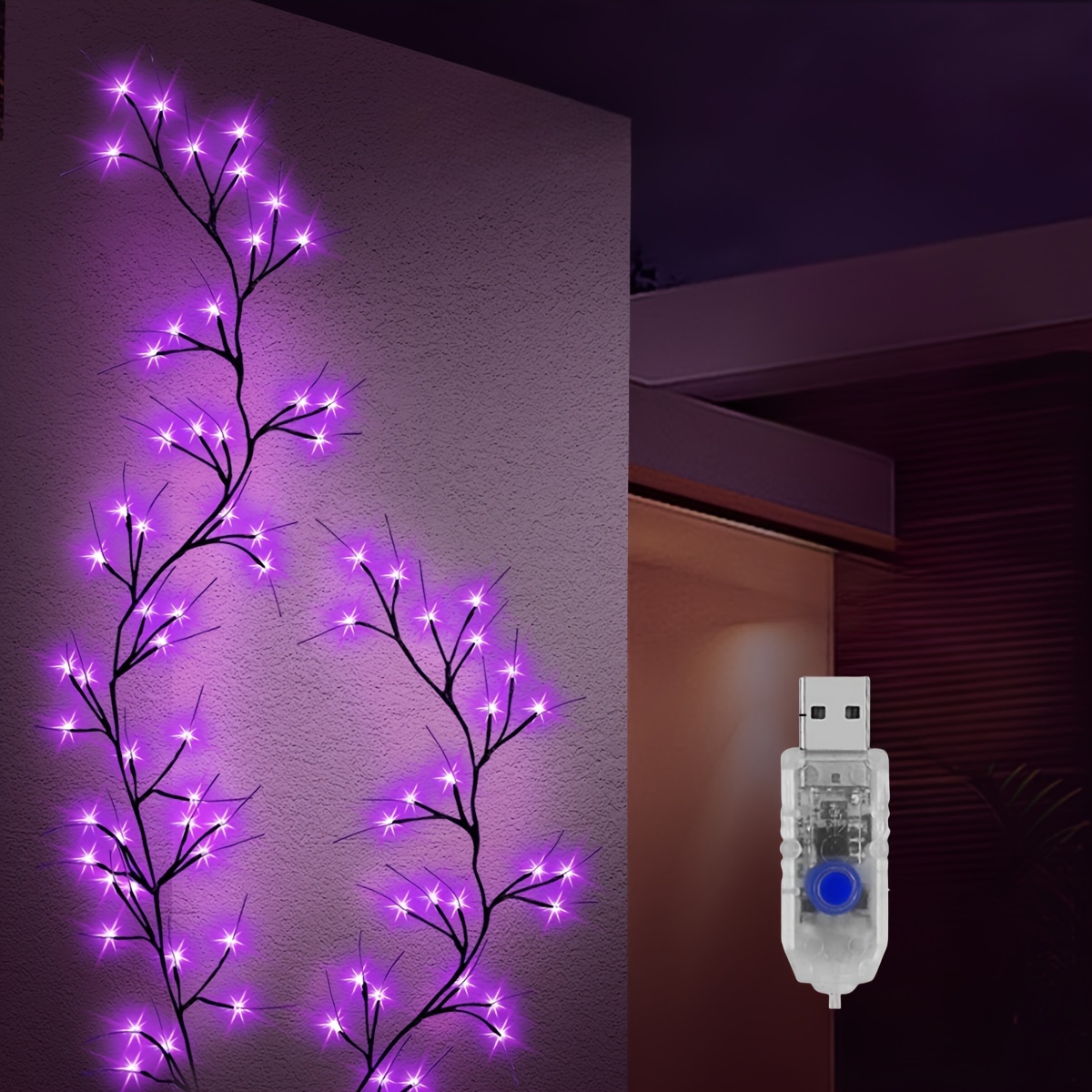 

Vine Led Lights: Usb-powered, Flexible Diy Branches, 1.7m/5.6ft, 48 Led Vine Lights For Home Decor - Christmas, , Valentine's Day, Bedroom, Living Room, Home Office, And More