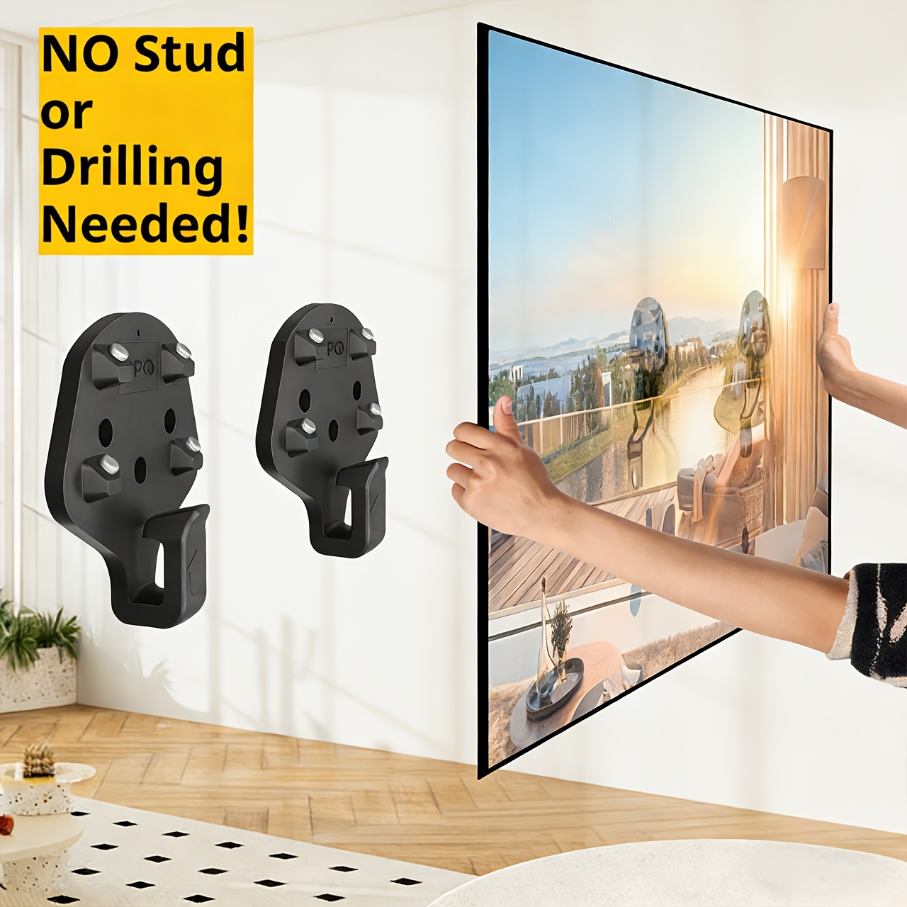 TEMU No-drill Ultra-thin Tv Wall Mount