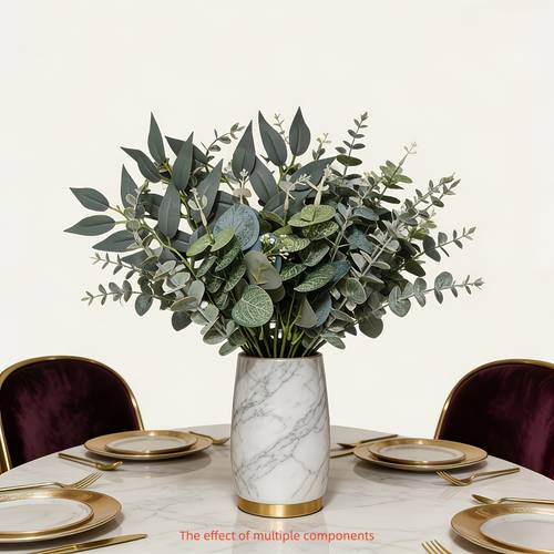 24pcs set of 4 types of mixed artificial eucalyptus leaf branches suitable for indoor and outdoor placement for wedding decorations party centerpieces floral arrangements themed parties birthdays ideal for diy flower
