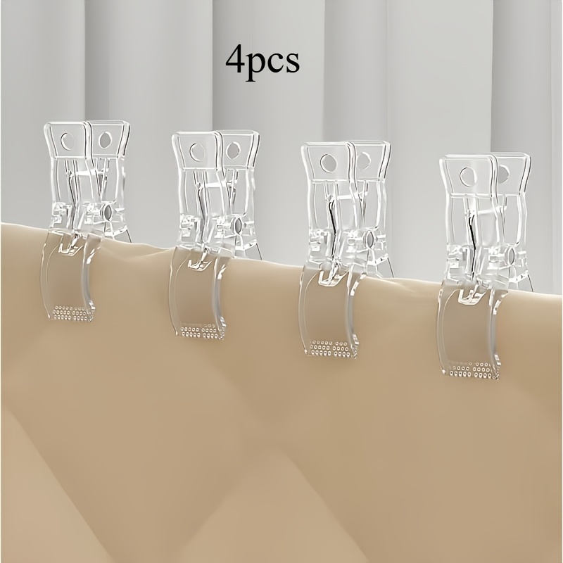 Image of 4/6pcs Transparent Non-slip Clothespins | Large Stainless Steel With Anti-slip Beads For Hanging Clothes, Socks, Towels, Blankets, Tablecloths, And More, Clothes Pins