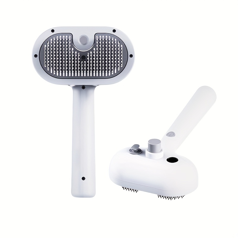 TEMU Pet Spray Comb Hair Removal Brush, 3-in-1 Steam Pet Brush, Hair Removal Self-cleaning Brush, Anti-static Pet Grooming Brush, Stainless Steel