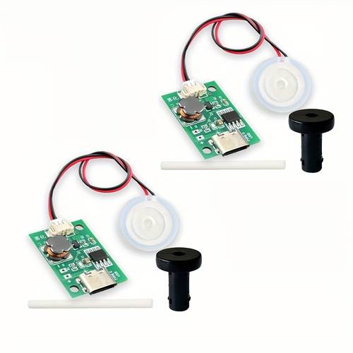 2 Sets High Value Mini Mist Maker Module Kit, 4-in-1 Complete Set, Can Be Used for Project DIY Making Or Modification, Scientific Education Components, No Battery Required, Non Medical Devices, DIY Projects, Modification Kit, Compact Design, Lightweight Module, Precision Engineering, Reliable Components, Misting System, Misting Device, Hobbyists, Students, Mist Maker, Diy Electronic Kit, Electronic Kit, Haze, Raspberry Pi, Arduino Kit, Electronic Component