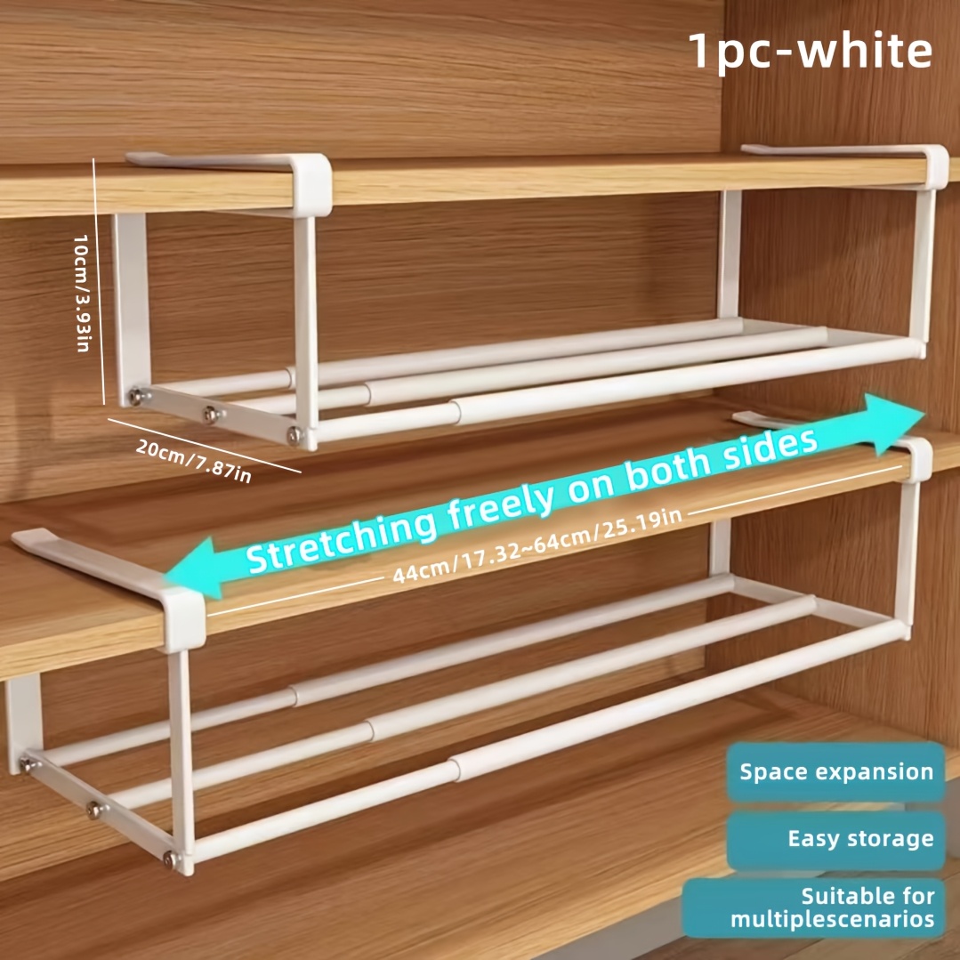 E-shop ., Ausziehbares Schuhregal für Schränke, Metall Schuhregal - Platzsparend, Faltbares Design, Geeignet für Schrank, Schlafzimmer,
