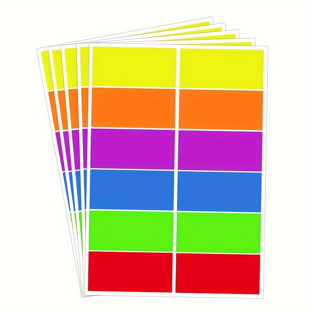 

300pcs Colorful 3x1.5" Rectangle Labels For Inventory & Moving - Versatile Stickers For Boxes, Bins & More