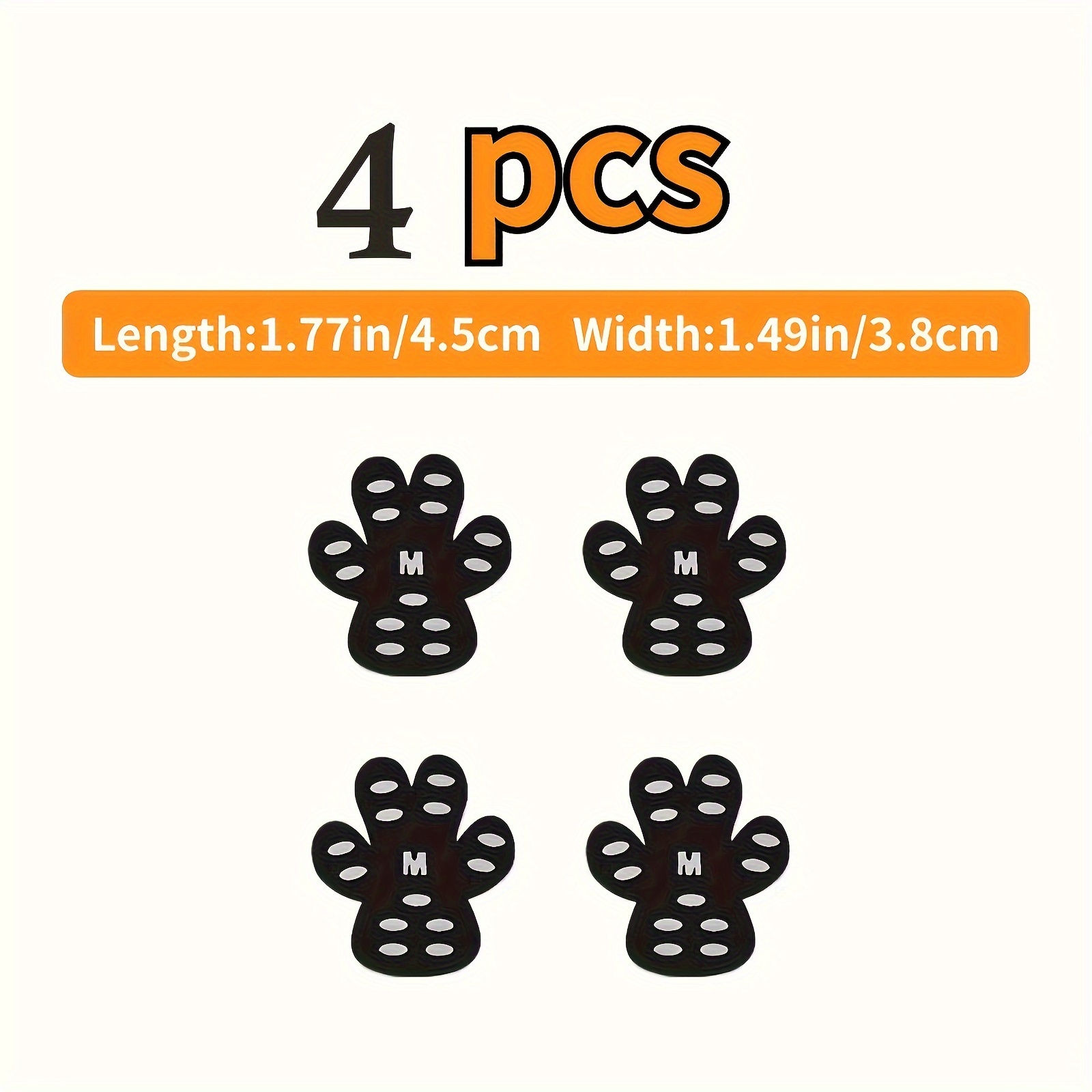 4pcs Dog Paw Protection Covers, Slip Resistant & Dust-Proof