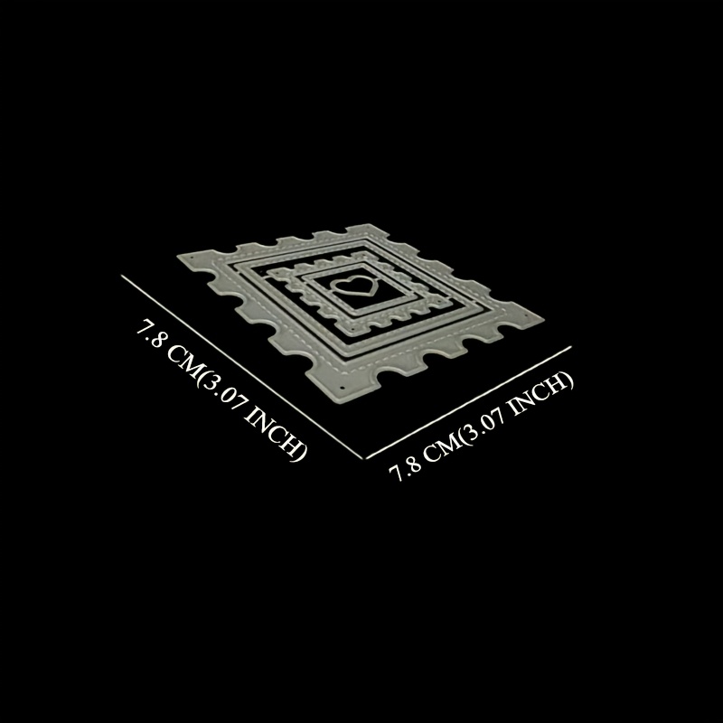 TEMU 1pc Square Frame Background Metal Die Cuts For Card Making, Mother's Day Crafts Project Embossing Tempalte Stencils Cutting Dies, Wedding And