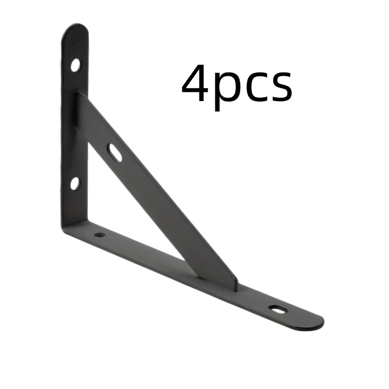 E-shop 4er-Set Aoxiy Wandmontierte Dreieckige Halterung Verdickt, mit Verstellbarer Metallhalterung und Einseitiger Trennwand - 136.08 KG Traglast,