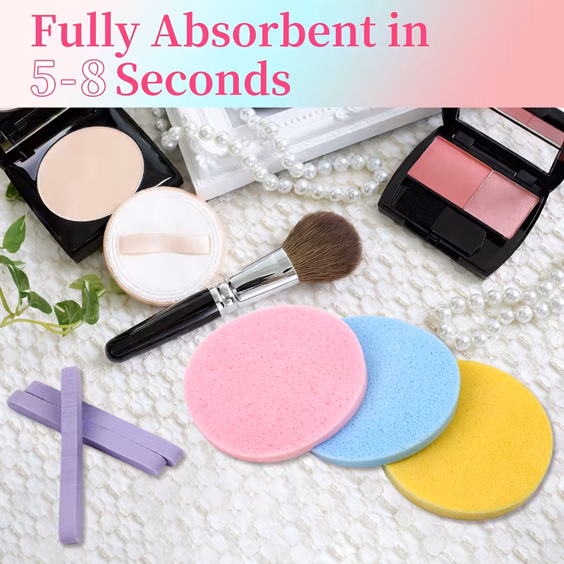 60pcs compressed sponges for washing face cellulose spa sponges for aesthetic skincare facial cleansing exfoliating mask makeup removal Product details 7