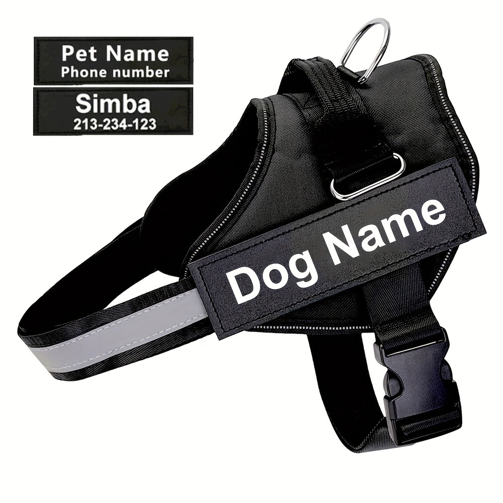 Personalized No Pull Dog Harness With Custom Name and Phone Number - Heavy Duty Pet Vest to Prevent Tugging, Pulling, or Choking - For Dogs of All Sizes - Suitable for Training and Walking - Ideal Gift for Dog Owners