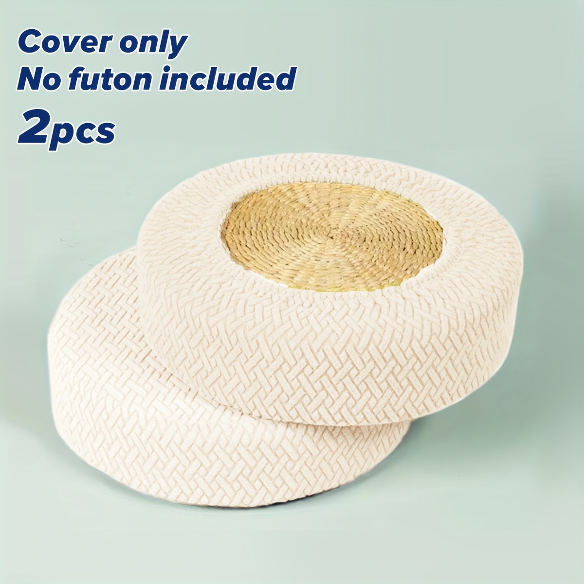 E-shop 2er-Set Neue Runde Zafu Bezug Elastischer Vollkissen Schutz Meditationskissenbezug