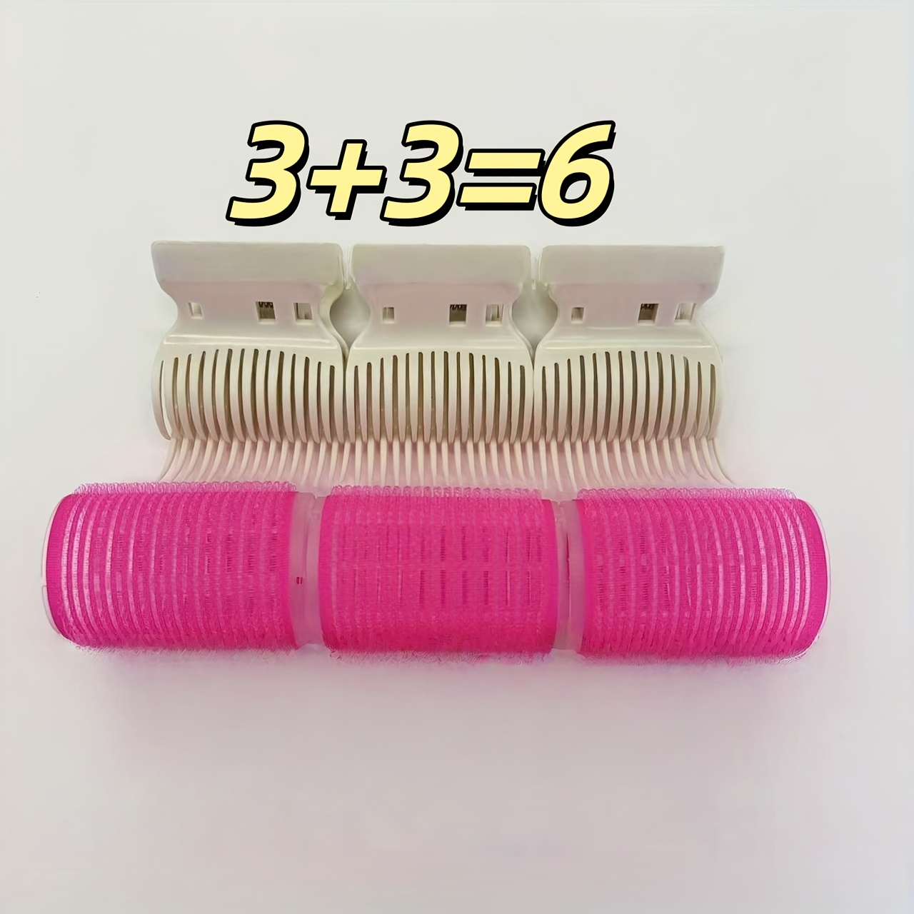 TEMU 6pcs (3 Curling Irons + 3 Clips) Curling Iron Set | Medium-sized Professional Salon Hair Styling Tools | Durable Curling Irons With Hairpins |