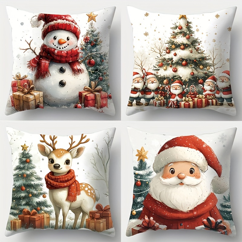 

Jit,4pcs,christmas Theme, , As , Elk, Etc. Are Red, Green, And White. The Material Of Soft And Comfortable Fabric With Touch. Suitable, And Beautiful