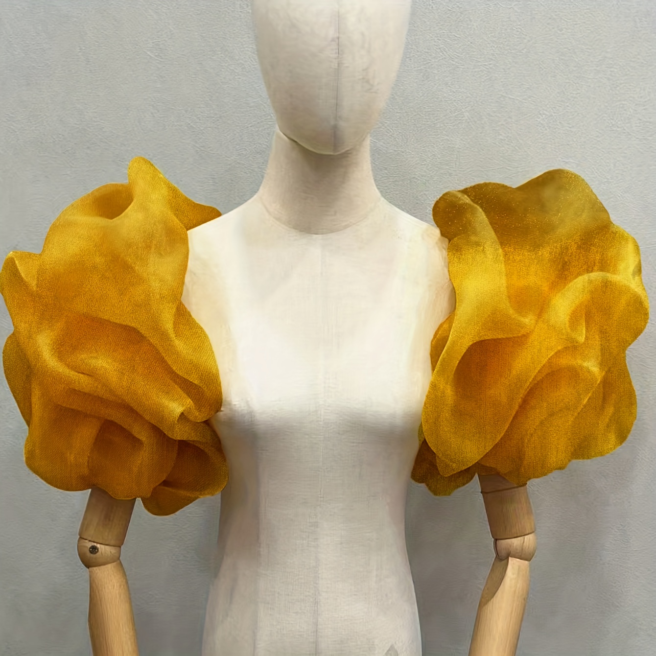an elegant organza puff sleeve 2pcs elastic bridal sleeve - Temu Mauritius