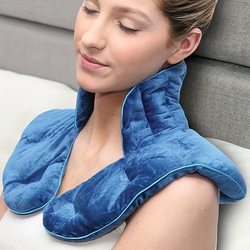 microwave neck heating pad ideal for warming shoulders blue color designed for heat application