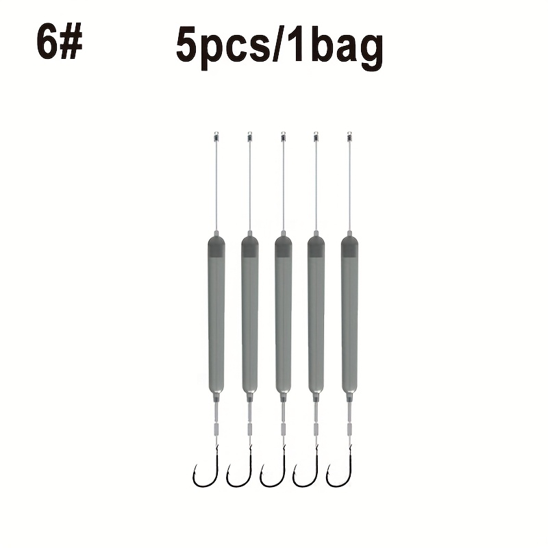 5pcs/1 Set Powerful Fishing Carbon Steel Anti-rust Hooks With Floating Lure Kit | High Penetration | Suitable For Freshwater/saltwater Fishing | Corrosion Resistant And Wear-resistant