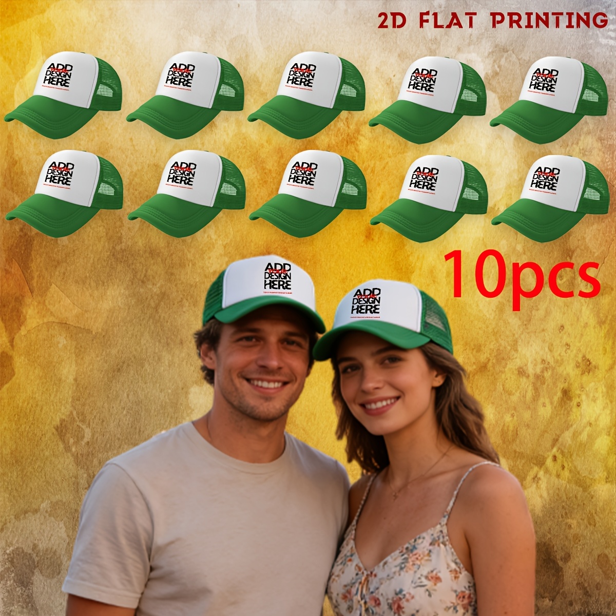 TEMU 10pcs With /design - Personalized Snapback Caps Suitable For Gifts, Work, Events, Themed Parties, Meme Hats, Lightweight For - Wear, Logo