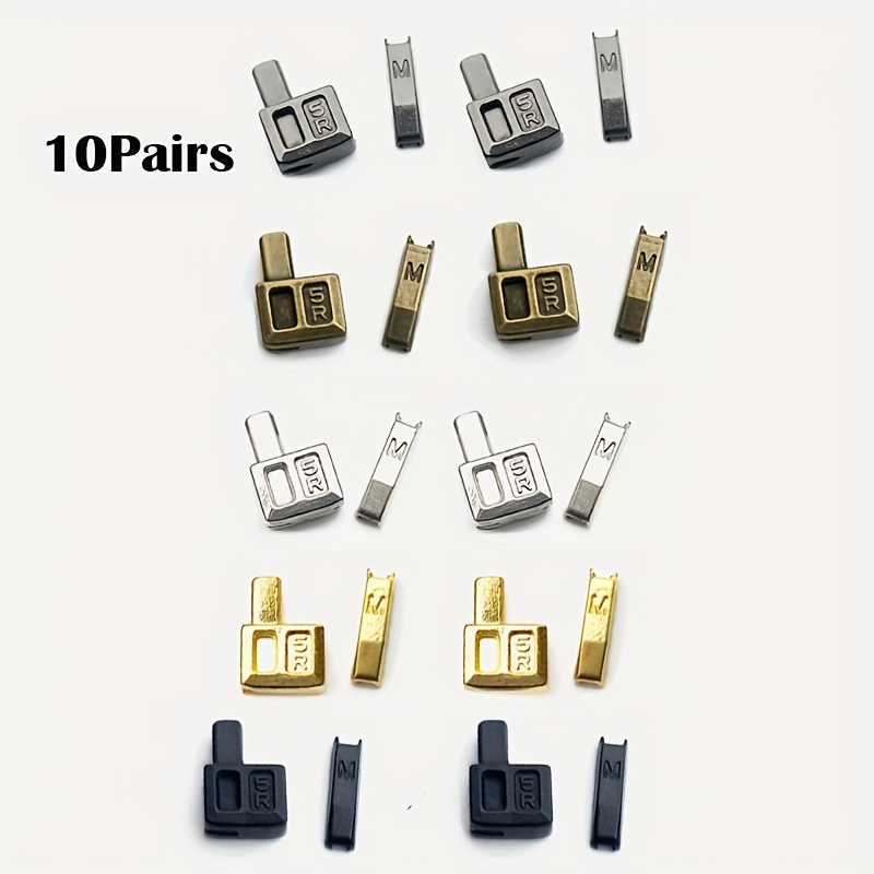 10pairs/20pcs Zipper Pull Tab Locks, Zipper Clips, Durable Zipper Tail Plug Accessories In Colors, Zipper Tail Clips For Clothing Repair, Small Tools For Hand Sewing Projects