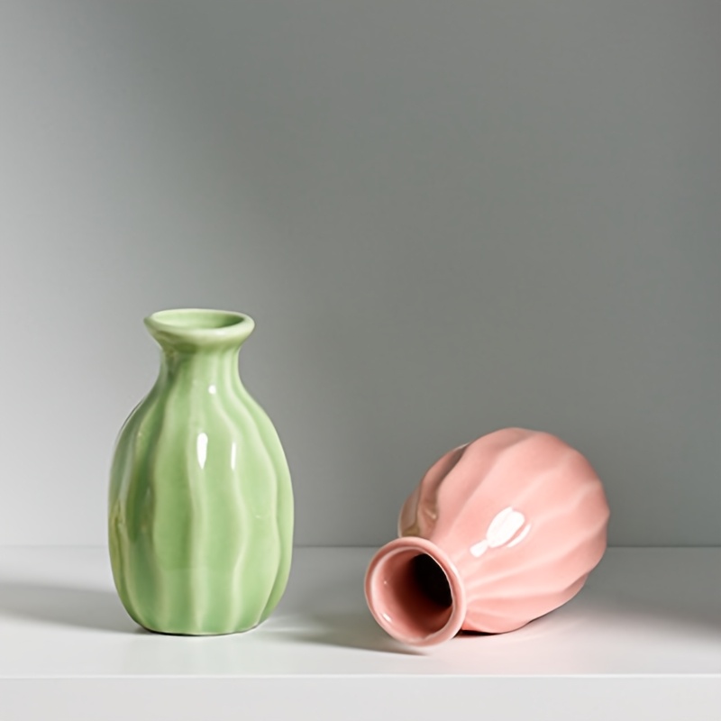 2個セット マルチカラーセ 小花瓶 ドライフラワーを置くのに適しており