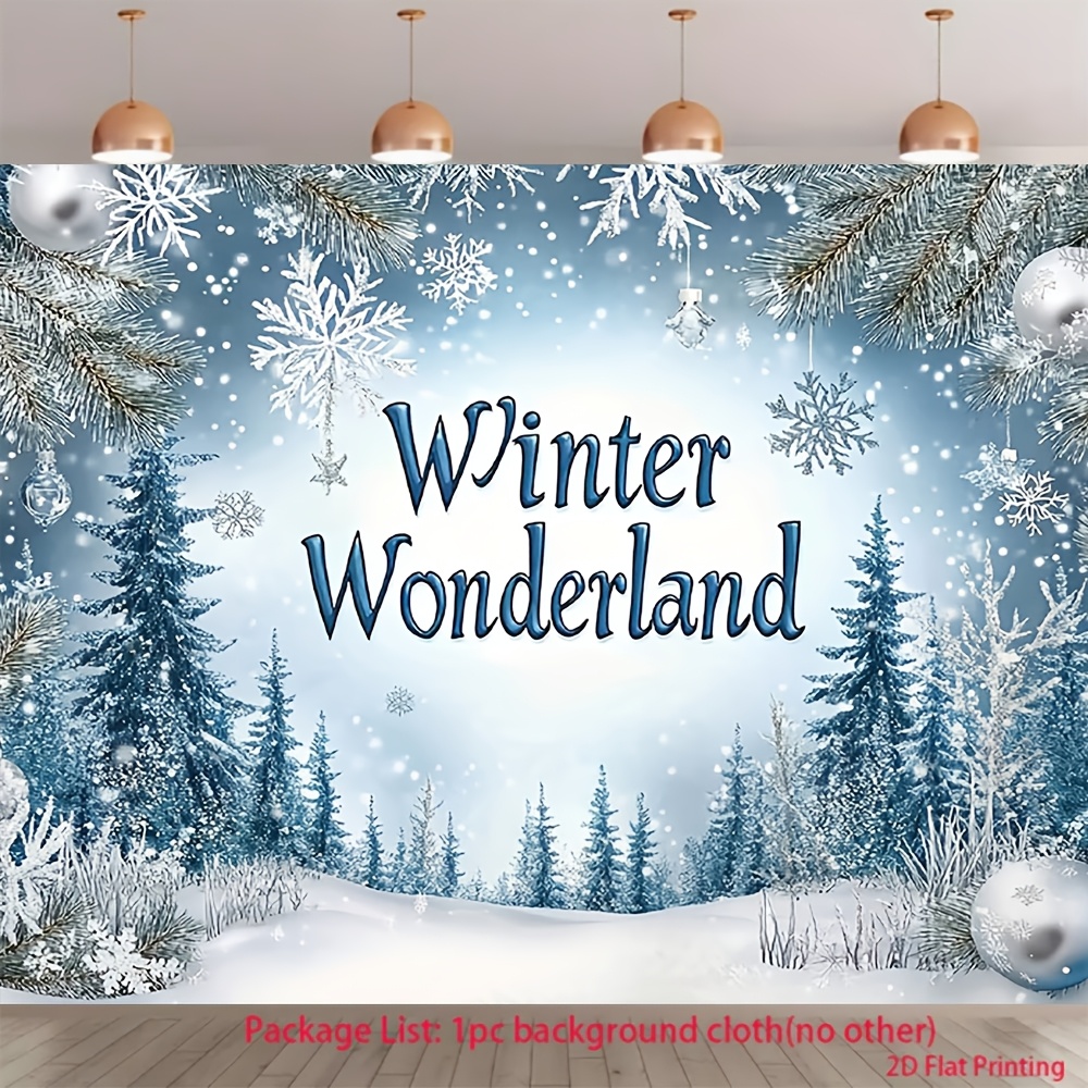 Fresh Winter Landscape Background Cloth for Photo Props
