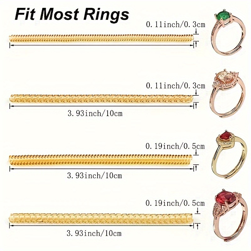 4pcs Ring Sizer Rubber Size Adjuster Tool