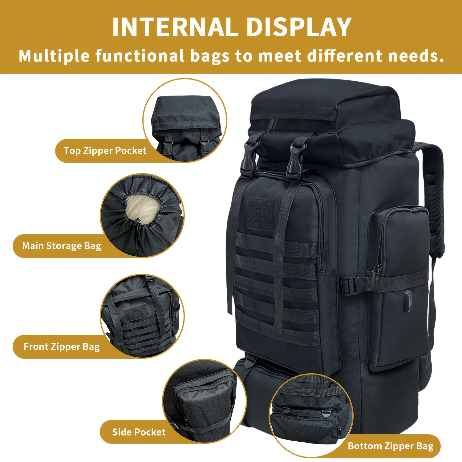 80 large capacity backpack double shoulder bag work Temu Nigeria