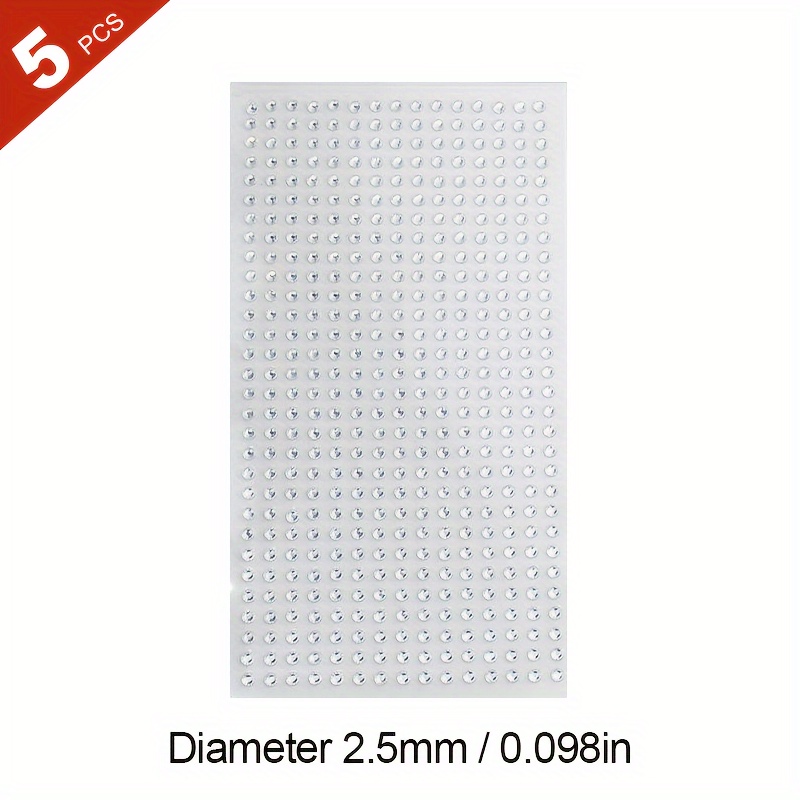 Image of 5 Rhinestone Stickers, Glue-free, Shiny, Suitable For Decoration, Wedding Birthday Performance Decoration, Rhinestone Face Stickers, Jewelry Stickers, Nail Stickers