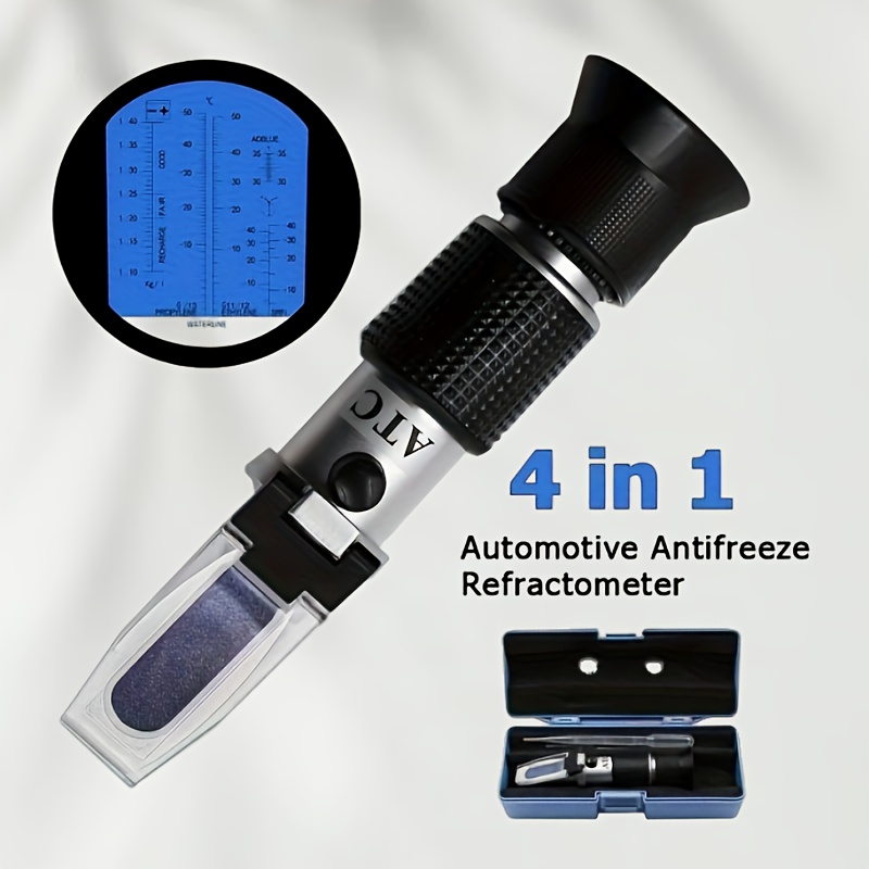 E-shop 4-in-1 Refraktometer, Harnstoffkonzentration, Frostschutzkonzentration, Elektrolyt-Schwerkraft, Glasreiniger, Handlicher ATC-Tester