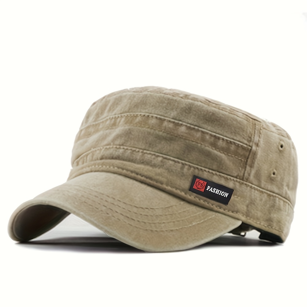 TEMU Casquette à Visière Plate , Casquette de Baseball à Bord Plat pour Sports et Loisirs Air, Accessoire de Mode Léger et Polyvalent en Couleur Unie